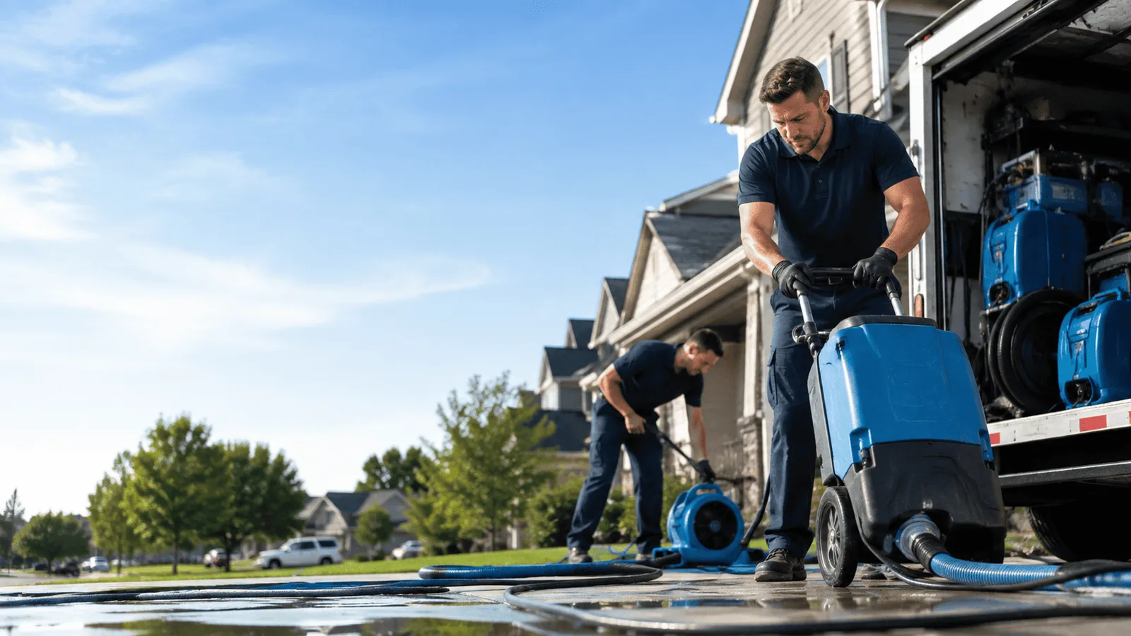 Dehumidification being performed in New Berlinville, PA